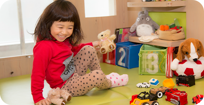 お子様連れでも安心のキッズルーム完備